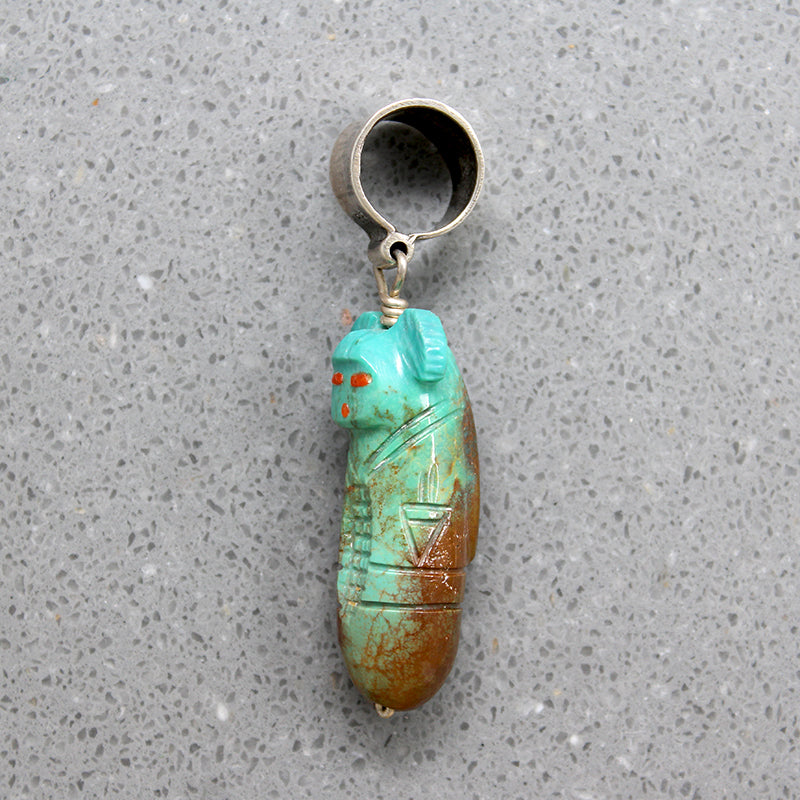 Chubby Little Turquoise Corn Maiden Necklace