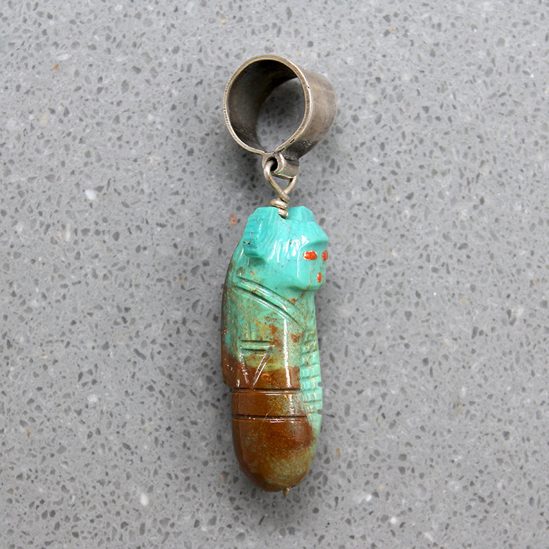 Chubby Little Turquoise Corn Maiden Necklace