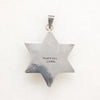 Sterling Silver & Azurite Israel Star Pendant