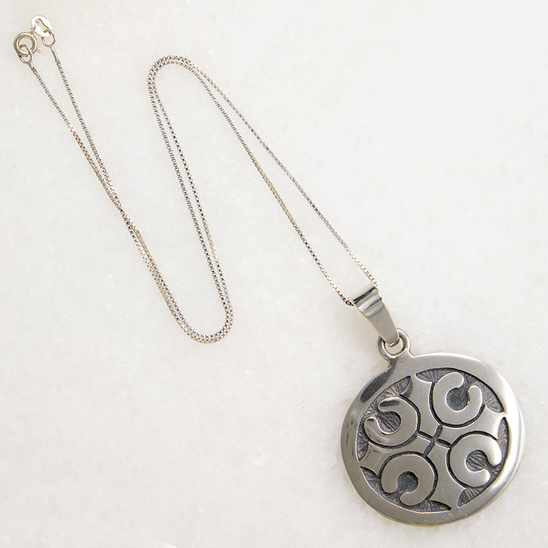 Pre-Columbian Motif Sterling Silver Pendant