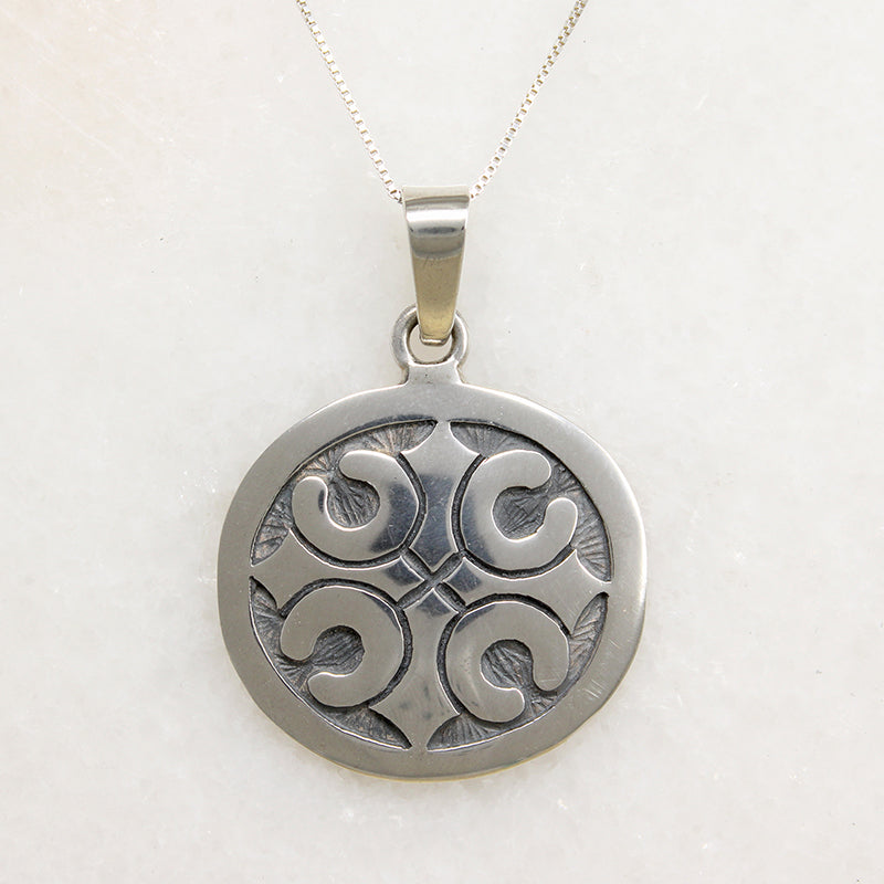 Pre-Columbian Motif Sterling Silver Pendant