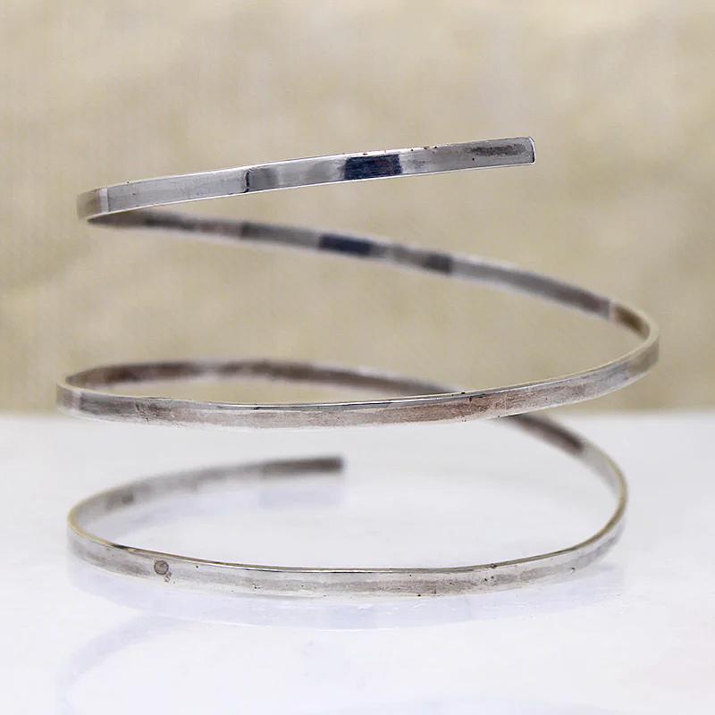 Sterling Silver Spiral Bracelet