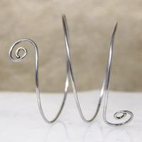Spiral Sterling Bracelet with Curly Terminals