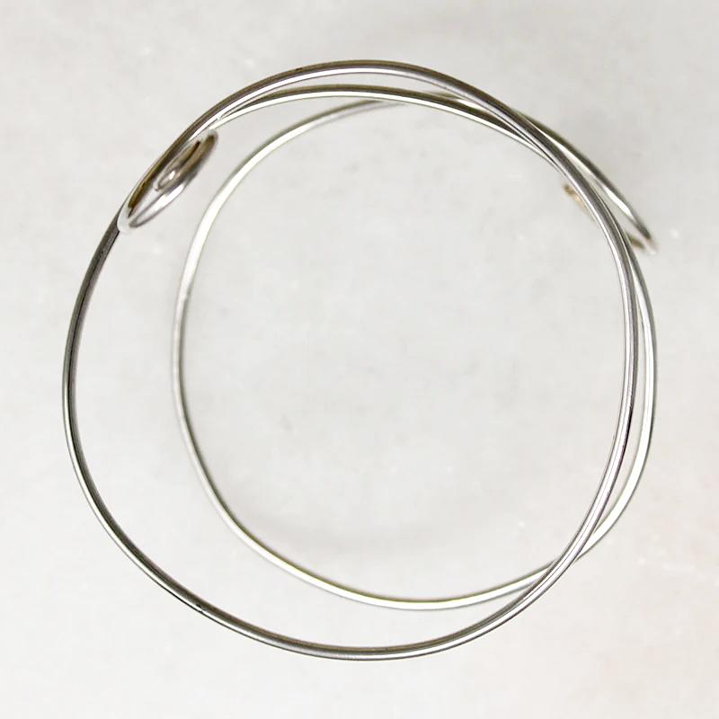 Spiral Sterling Bracelet with Curly Terminals