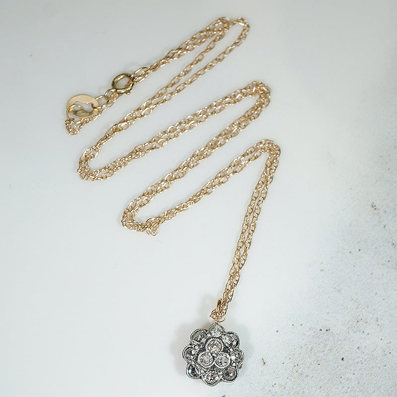 Antique Rose Cut Diamond Pendant