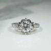 Witchy Star Motif Diamond & Platinum Engagement Ring