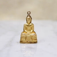 Serene Gold Meditation Buddha Charm