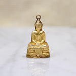Serene Gold Meditation Buddha Charm