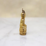 Serene Gold Meditation Buddha Charm