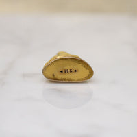 Serene Gold Meditation Buddha Charm