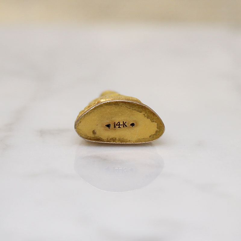 Serene Gold Meditation Buddha Charm