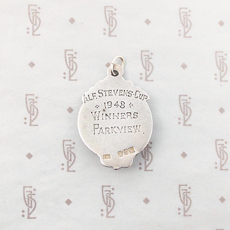 Hallmarked Ireland "Alf Stevens Cup" Sterling Medal Fob