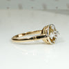 Rose Cut Diamond Set Quincunx Ring in Platinum & 18k