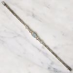 Pale Blue Eye Aquamarine & Diamond Edwardian Bracelet