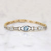 Pale Blue Eye Aquamarine & Diamond Edwardian Bracelet