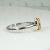 Marvelous Modernist Precious Topaz & Platinum Solitaire