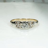 Charming Two-Tone 1930s Diamond Engagement Ring