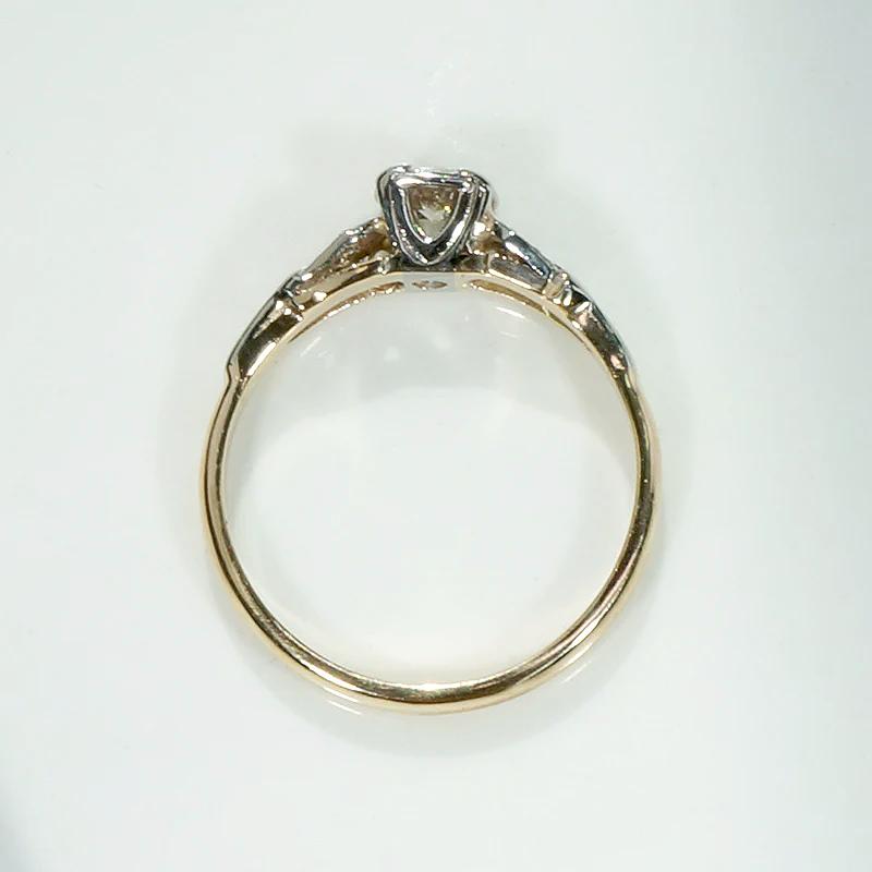 Charming Two-Tone 1930s Diamond Engagement Ring