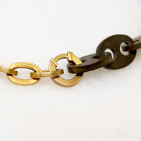 Magnificent Gold & Gutta Percha Married Chain