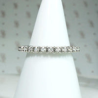 Slender Mid Century Diamond & White Gold Eternity Band