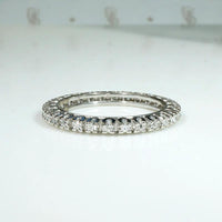 Slender Mid Century Diamond & White Gold Eternity Band