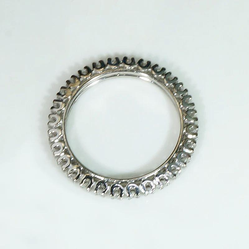 Slender Mid Century Diamond & White Gold Eternity Band