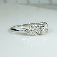 Refined Granat Bros. Diamond & Platinum Engagement Ring