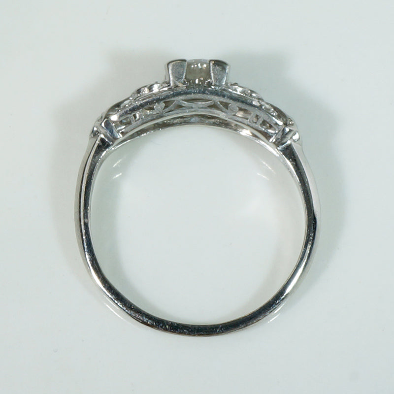Refined Granat Bros. Diamond & Platinum Engagement Ring