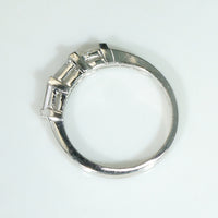 Crisp Mid Century Baguette Diamond & Platinum Band