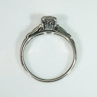 Sophisticated Retro Diamond Solitaire in White Gold