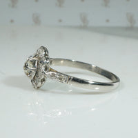 Delightful Old Mine & Rose Cut Diamond Platinum Ring