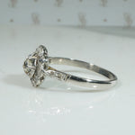 Delightful Mine Cut and Rose Cut Diamond Platinum Ring