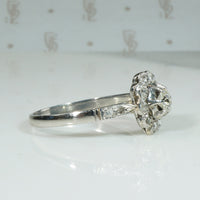 Delightful Old Mine & Rose Cut Diamond Platinum Ring