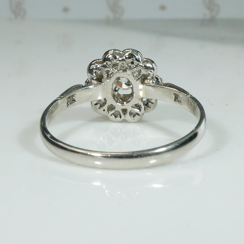 Delightful Old Mine & Rose Cut Diamond Platinum Ring