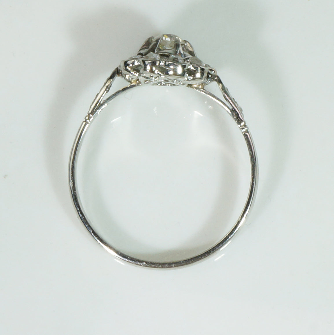 Delightful Old Mine & Rose Cut Diamond Platinum Ring