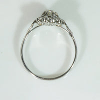 Delightful Old Mine & Rose Cut Diamond Platinum Ring