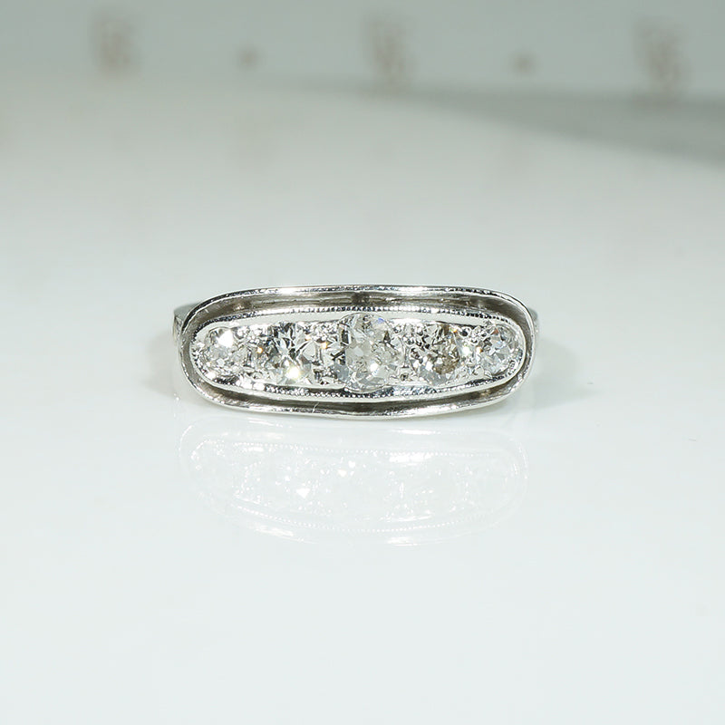 Chic Edwardian Diamond & Platinum Band