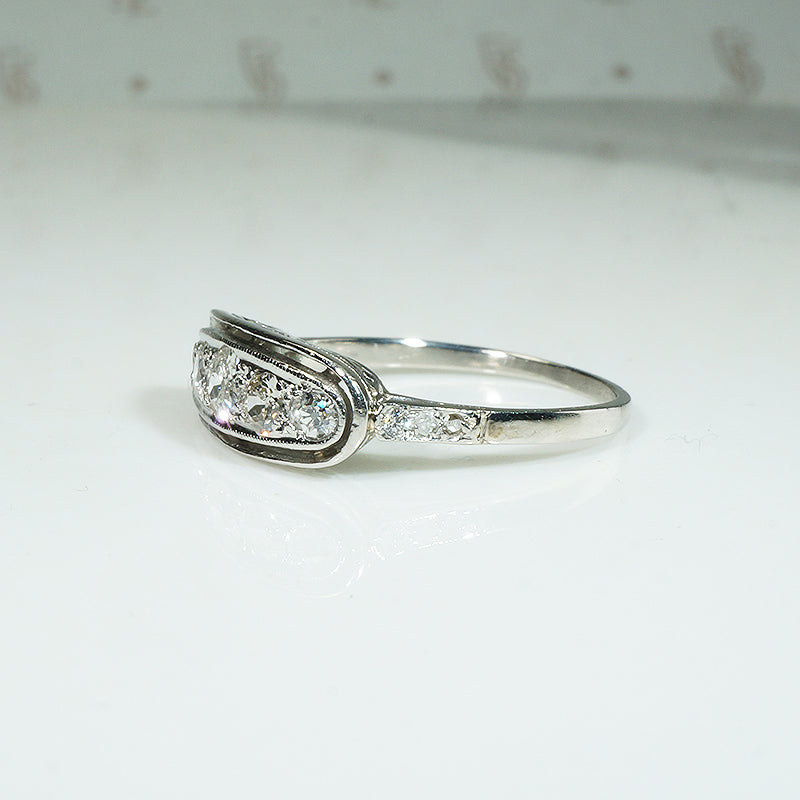 Chic Edwardian Diamond & Platinum Band