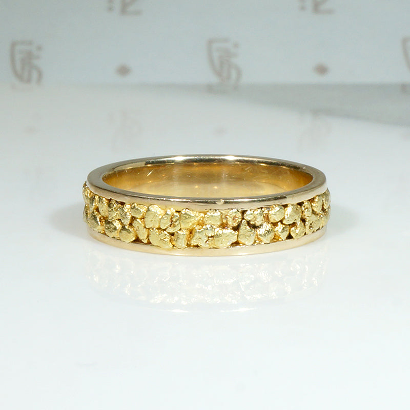 Gold Nugget Band in Size 5.5