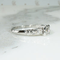 Elegant Old European Cut Diamond & Platinum Engagement Ring