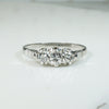 Glittering Art Deco Diamond & Platinum Trilogy Ring