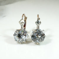 Dazzling Paste & Rose Cut Diamond French Earbobs