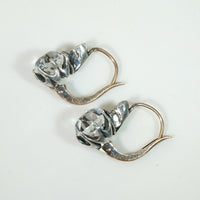 Dazzling Paste & Rose Cut Diamond French Earbobs