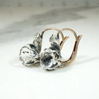 Dazzling Paste & Rose Cut Diamond French Earbobs