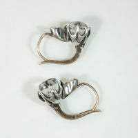 Dazzling Paste & Rose Cut Diamond French Earbobs