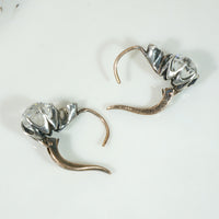 Dazzling Paste & Rose Cut Diamond French Earbobs
