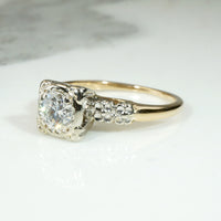 Forget Me Not Two-Tone Diamond Solitaire Ring