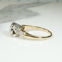 Forget Me Not Two-Tone Diamond Solitaire Ring