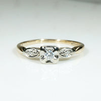 Petite Two-Tone Diamond Engagement Ring by ArtCarved