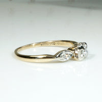 Petite Two-Tone Diamond Engagement Ring by ArtCarved